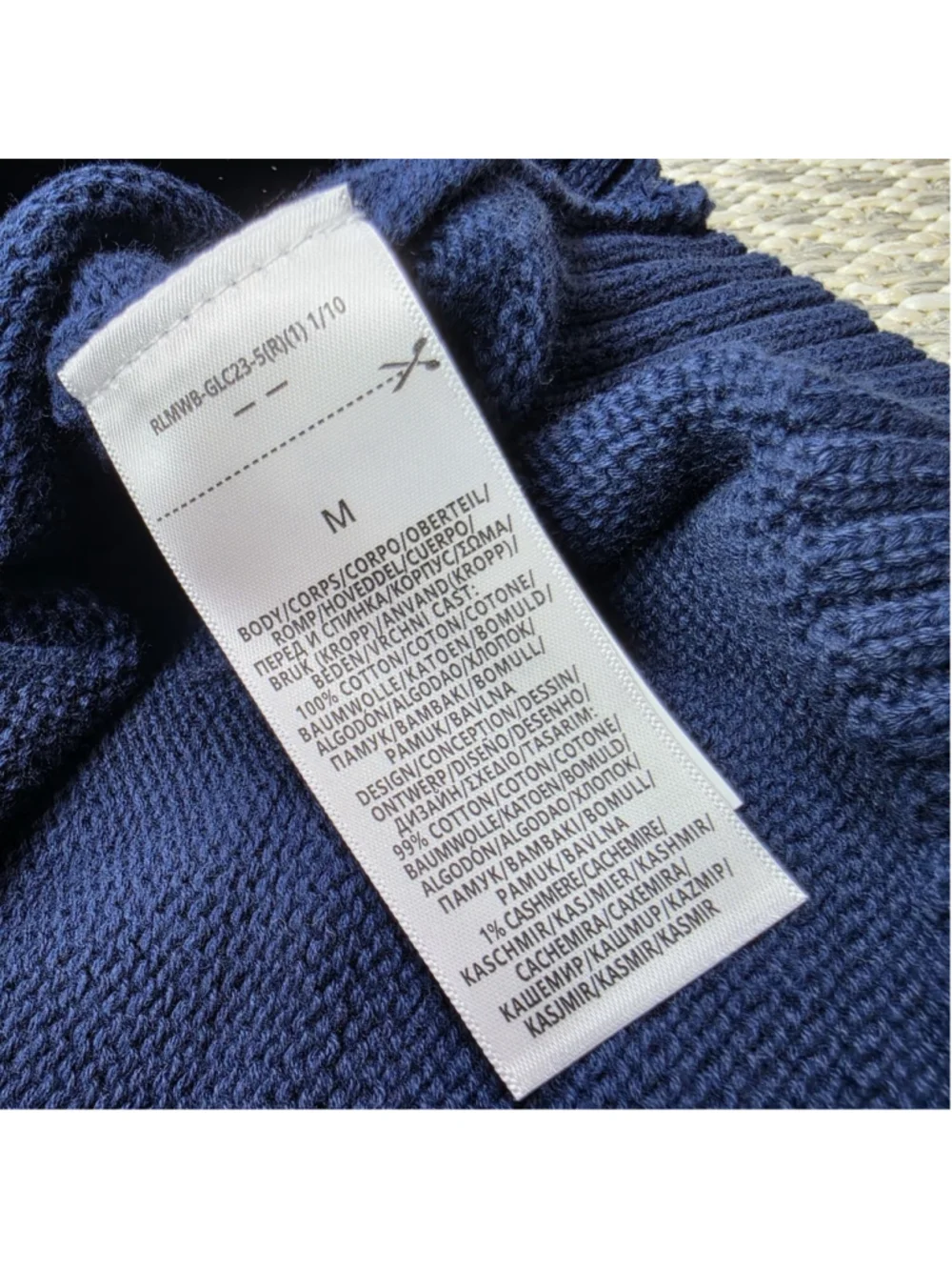 NWT Polo Ralph Lauren Men’s M American Flag Cotton Cashmere Sweater Vest Navy